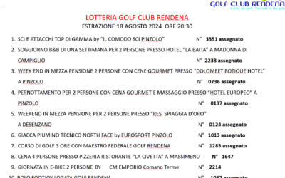 premi lotteria golf rendena